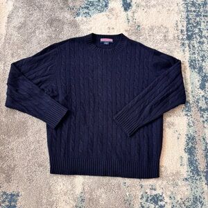 Vineyard Vines men’s 100% Cashmere Cable Knit crew neck sweater Sz Large